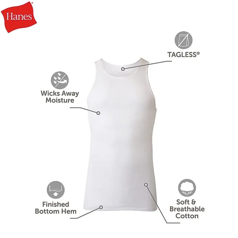 Hanes® Ultimate Big & Tall Men’s 4-Pack ComfortSoft® Tall Man Tank Undershirts