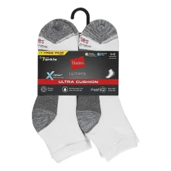 Hanes Ultimate Bonus Pack Mens Multi-Pack 7 Pair Quarter Ankle Socks