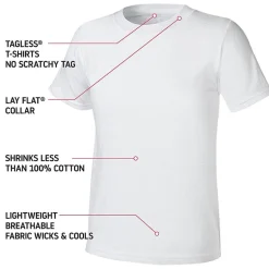 Hanes Ultimate Little & Big Boys 5 Pack Moisture-Wicking Crew Neck Short Sleeve T-Shirt