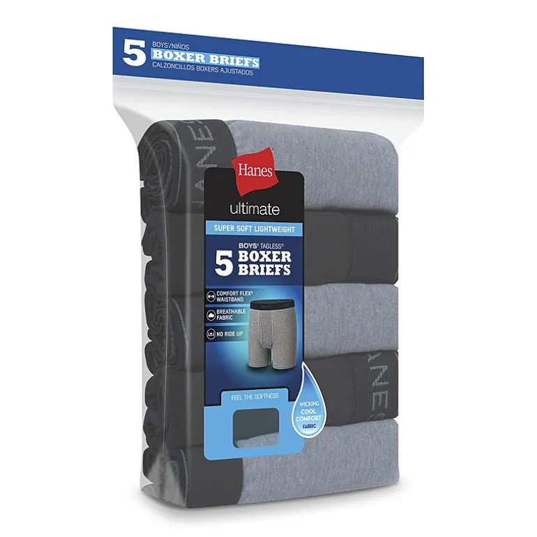 Hanes Ultimate Little & Big Boys 5 Pack Boxer Briefs