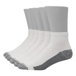 Hanes Ultimate Mens Multi-Pack 6 Pair Quarter Ankle Socks