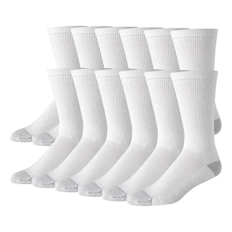 Hanes Ultimate Mens 12 Pair Big and Tall Crew Socks