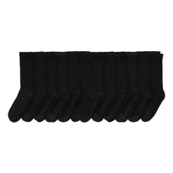 Hanes Ultimate Mens 12 Pair Big and Tall Crew Socks