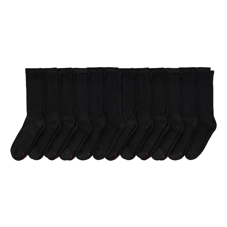 Hanes Ultimate Mens 12 Pair Big and Tall Crew Socks