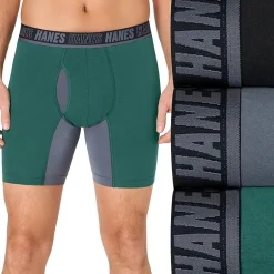 Hanes® Ultimate Men's Underwear 3-Pack Moves X-TEMP® Cotton Stretch Boxer Briefs Underwear Um5bb3
