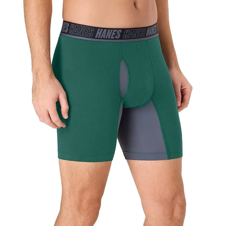 Hanes® Ultimate Men's Underwear 3-Pack Moves X-TEMP® Cotton Stretch Boxer Briefs Underwear Um5bb3