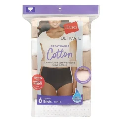 Hanes Ultimate® 6-Pack Breathable Cotton Brief Underwear 40H6CC
