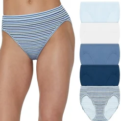 Hanes Ultimate® 5-Pack Pure Comfort High Cut Briefs Panties Underwear 43W5CS