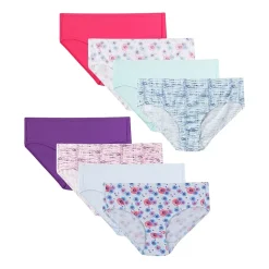 Hanes Ultimate Pure Comfort Organic Cotton Little & Big Kid Girls 8 Pack Brief Panty Guocb8