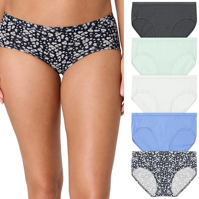 Hanes Womens Cooling Multi-Pack Hipster Panty 41w5cs