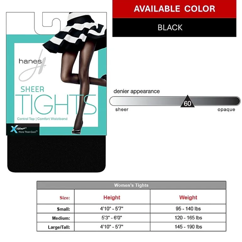 Hanes Womens X-Temp Tights