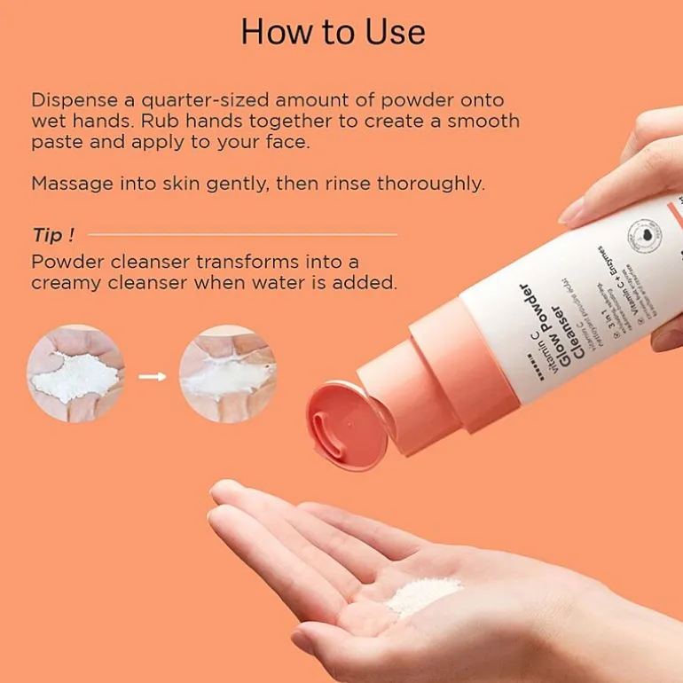 Hanskin Vitamin C Glow Powder Cleanser