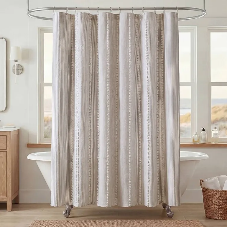 Harbor House Anslee Textured Stripe Shower Curtain