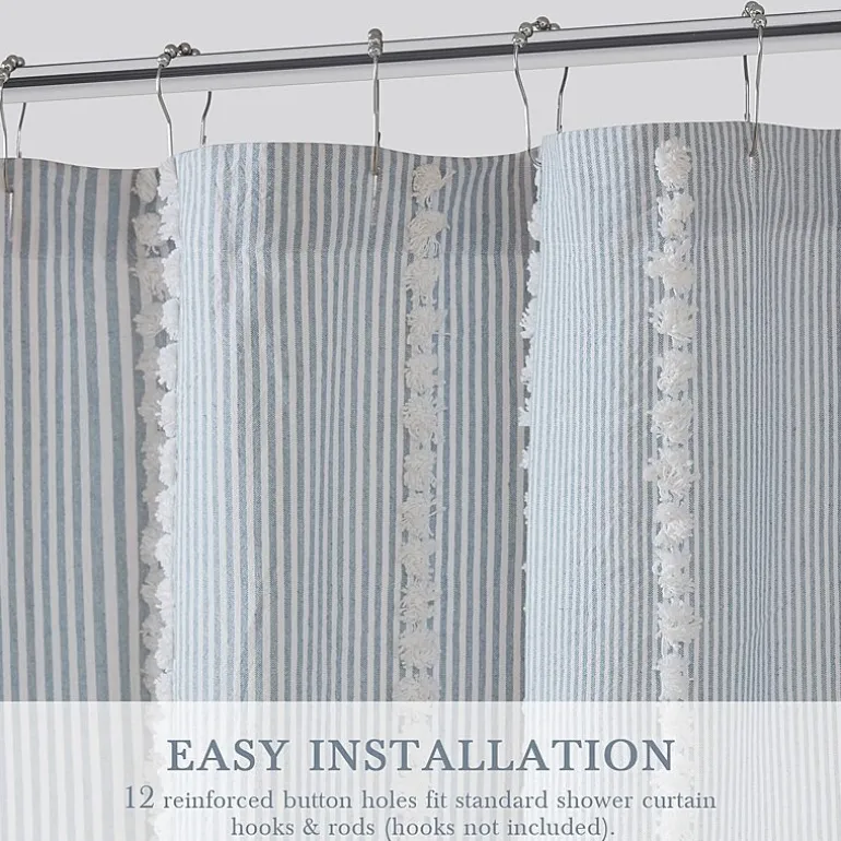 Harbor House Anslee Textured Stripe Shower Curtain