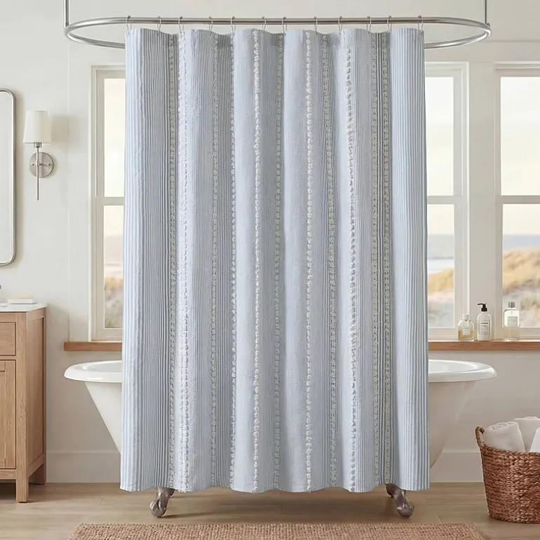 Harbor House Anslee Textured Stripe Shower Curtain