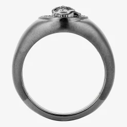 Harry Potter Mens Genuine Black Spinel Sterling Silver Fashion Ring