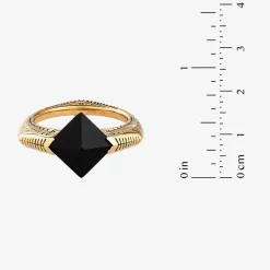 Harry Potter Mens Genuine Black Onyx 14K Gold Over Silver Fashion Ring