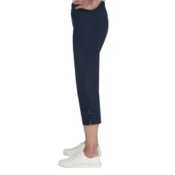 Hearts Of Palm Womens Petite Straight Mid Rise Capri Pant