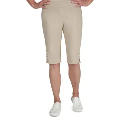 Hearts Of Palm Womens Petite Straight Mid Rise Skimmer Pant