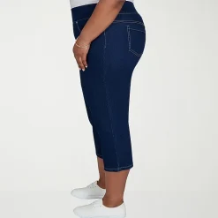 Hearts Of Palm Womens Plus Mid Rise Capri Jean