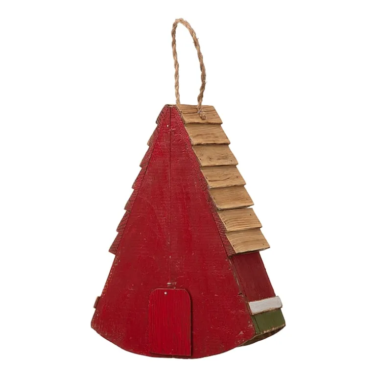 11" Height Watermelon Wood Birdhouse