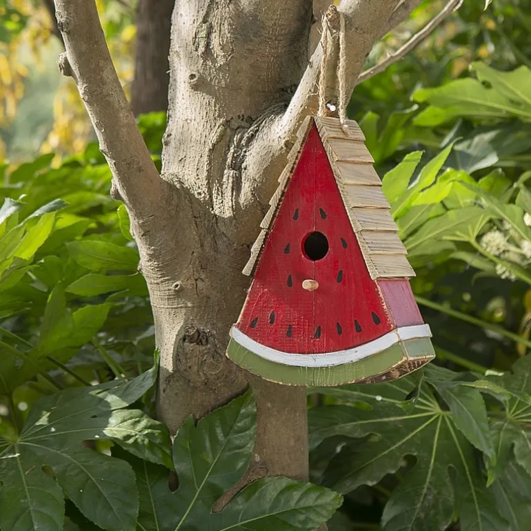 11" Height Watermelon Wood Birdhouse