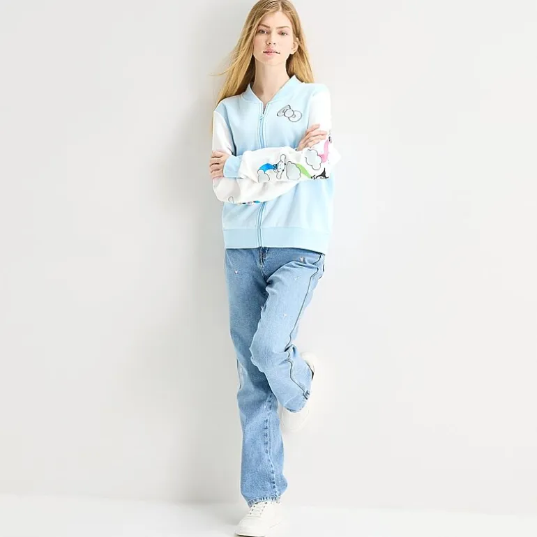 Hello Kitty® And Friends X The Powerpuff Girls™ Womens Juniors Fleece Midweight Bomber Jacket