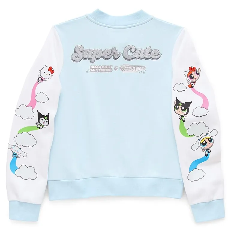 Hello Kitty® And Friends X The Powerpuff Girls™ Womens Juniors Fleece Midweight Bomber Jacket