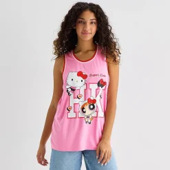 Hello Kitty® And Friends X The Powerpuff Girls™ Womens Juniors Crew Neck Basketball Jersey