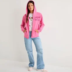 Hello Kitty® And Friends X The Powerpuff Girls™ Womens Juniors Long Sleeve Fleece Zipper Hoodie
