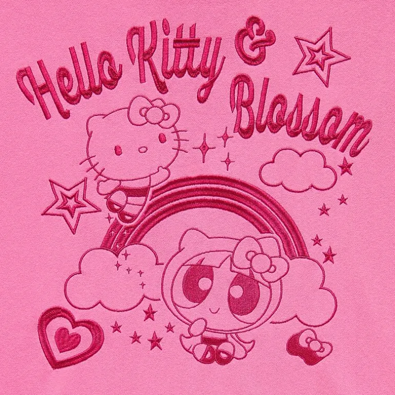 Hello Kitty® And Friends X The Powerpuff Girls™ Womens Juniors Long Sleeve Fleece Zipper Hoodie