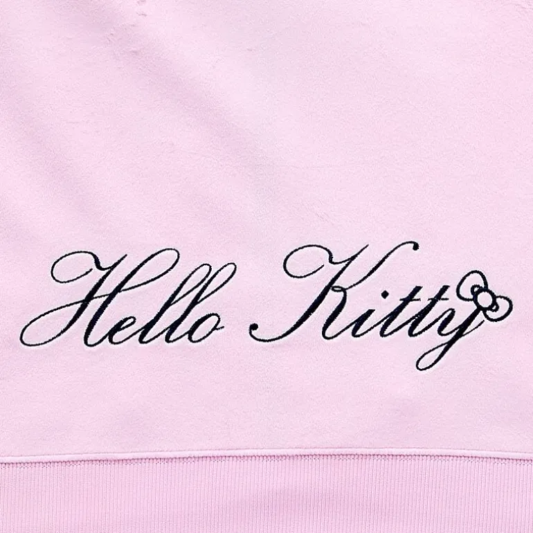 Hello Kitty Velour Full Zip Womens Juniors Long Sleeve Hello Kitty Hoodie