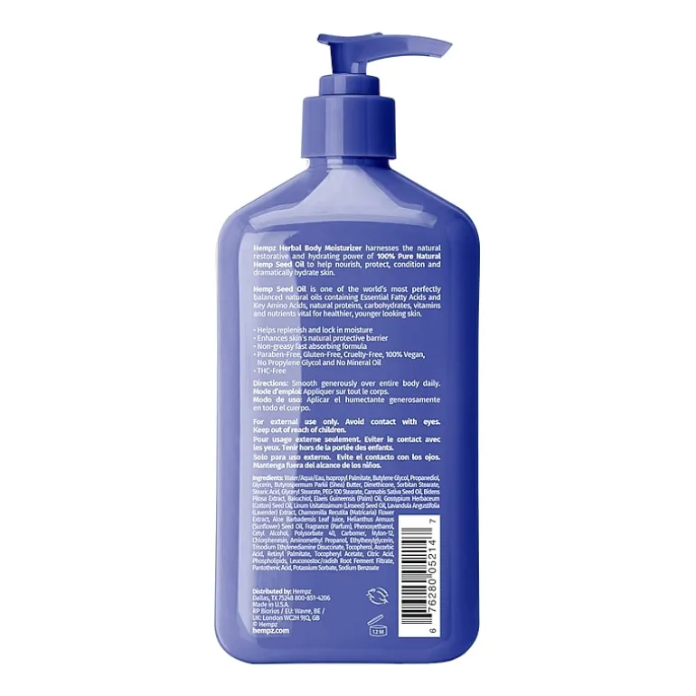 Hempz Lavender & Chamomile Herbal Body Moisturizer With Retinol Alternative 17 Oz.