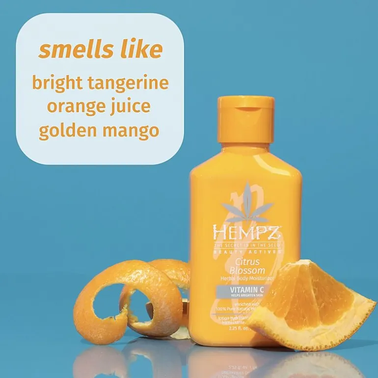 Hempz Mini Citrus Blossom Herbal Body Moisturizer With Brightening Vitamin C 2.25 Oz.