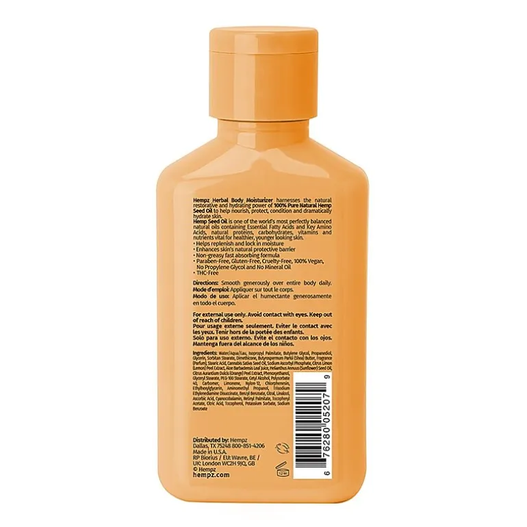 Hempz Mini Citrus Blossom Herbal Body Moisturizer With Brightening Vitamin C 2.25 Oz.