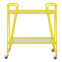 Hera Glass-Top Bar Cart