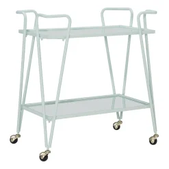Hera Glass-Top Bar Cart