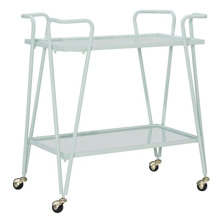 Hera Glass-Top Bar Cart