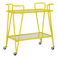 Hera Glass-Top Bar Cart