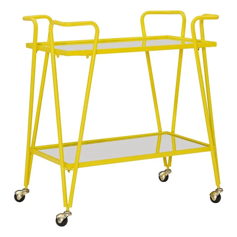 Hera Glass-Top Bar Cart