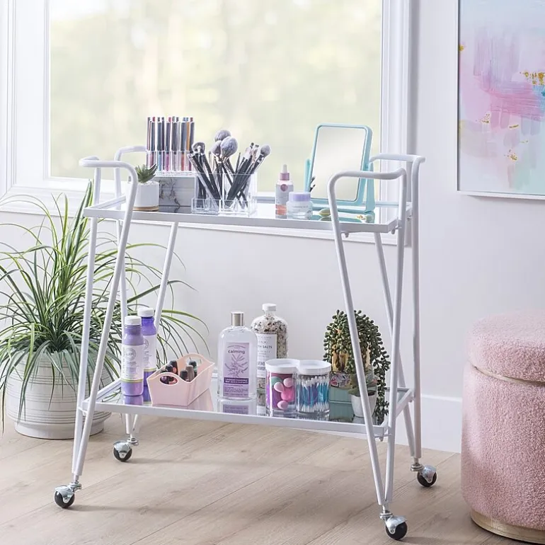 Hera Glass-Top Bar Cart