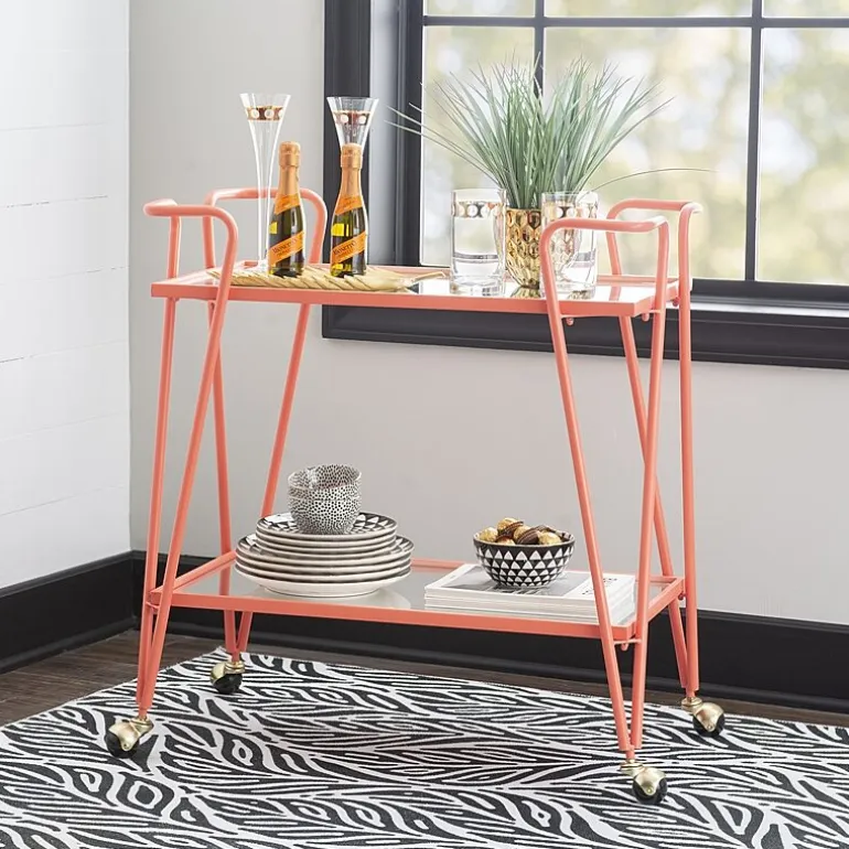 Hera Glass-Top Bar Cart