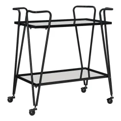 Hera Glass-Top Bar Cart
