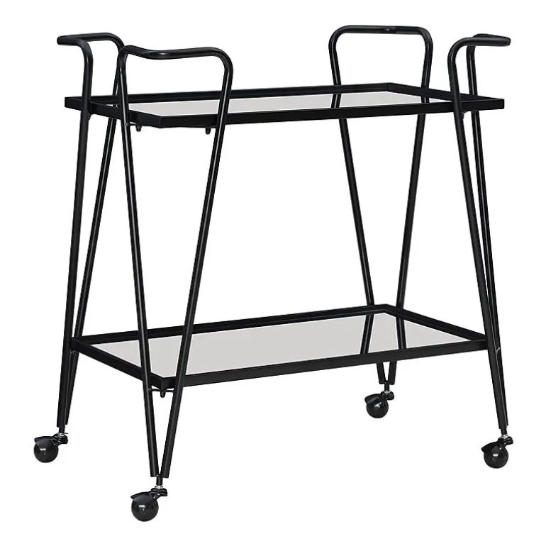 Hera Glass-Top Bar Cart