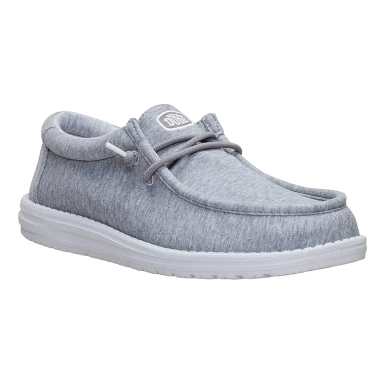 HEYDUDE Wally Stretch Jersey Mens Round Closed Toe Slip-On Shoe