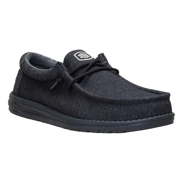 HEYDUDE Wally Stretch Jersey Mens Round Closed Toe Slip-On Shoe