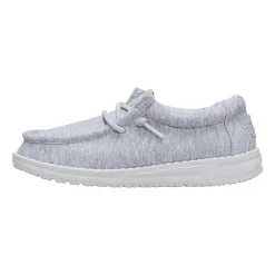 HEYDUDE Wally Stretch Jersey Youth Boys Round Closed Toe Slip-On Shoe
