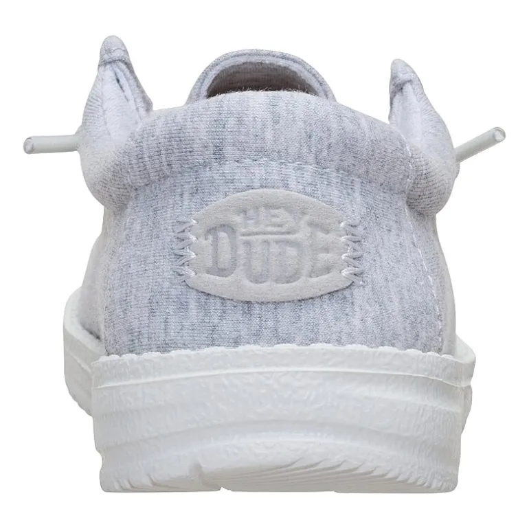 HEYDUDE Wally Stretch Jersey Youth Boys Round Closed Toe Slip-On Shoe