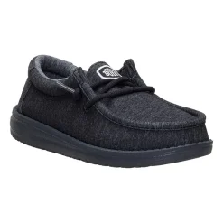 HEYDUDE Wally Stretch Jersey Youth Boys Round Closed Toe Slip-On Shoe