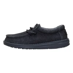 HEYDUDE Wally Stretch Jersey Youth Boys Round Closed Toe Slip-On Shoe